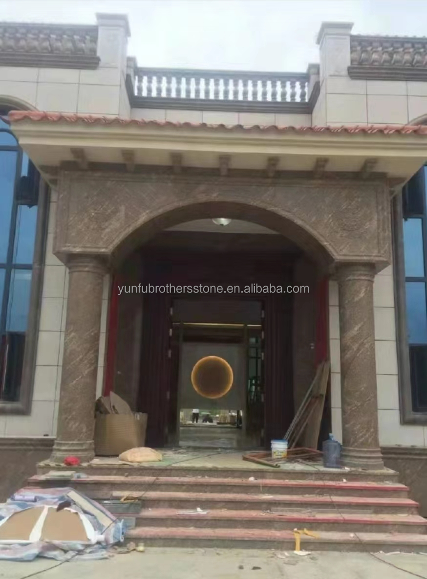 Polished California Gold Granite Cut-To-Size for Stairs and Door Frame in Modern Outdoor