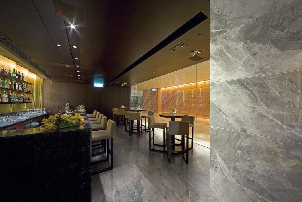 Chemical Resistant Polished Marble Porcelain Tile 24 X 48 X 0.47 Inches