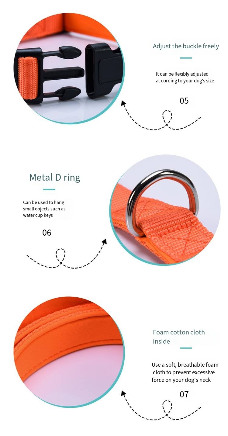 Pet Adjustable Leash And Diving Nylon Collar Anti-Escape Dog Walking Set