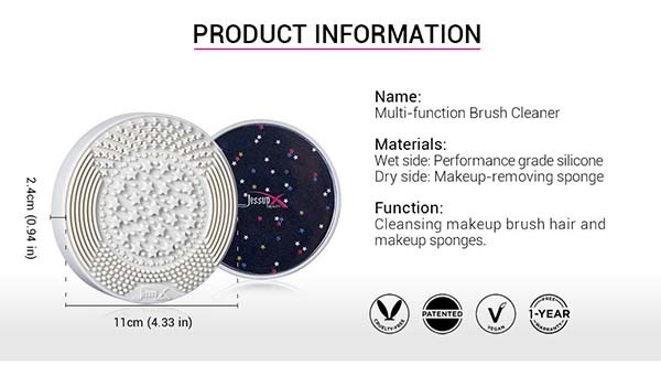 Magnet Black 11x2.4cm Makeup Brush Washing Machine Makeup Brush Cleaner