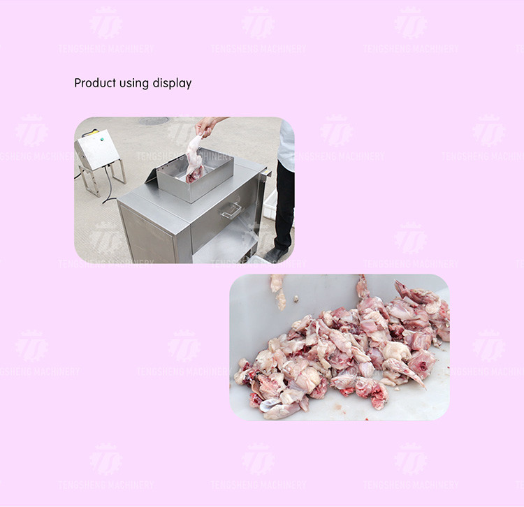 380V 2.2KW Fish and chicken bone-in dicing machine stainless steel cutting machine poultry cutting machine