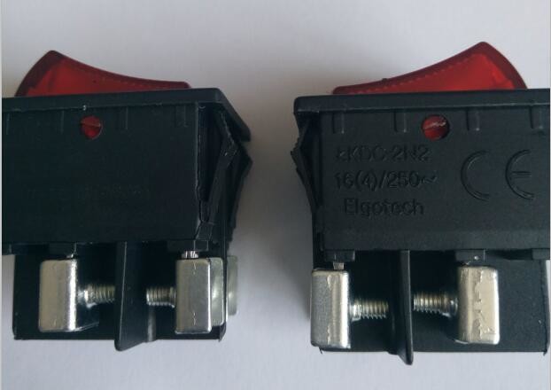Kcd4 Electrical Rocker Switches With Lamp , Single Wide Water Resistant Rocker Switch