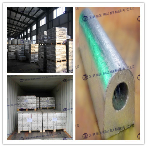 High Potential Extruded sacrificial anodes for cathodic protection ( CP ) systems