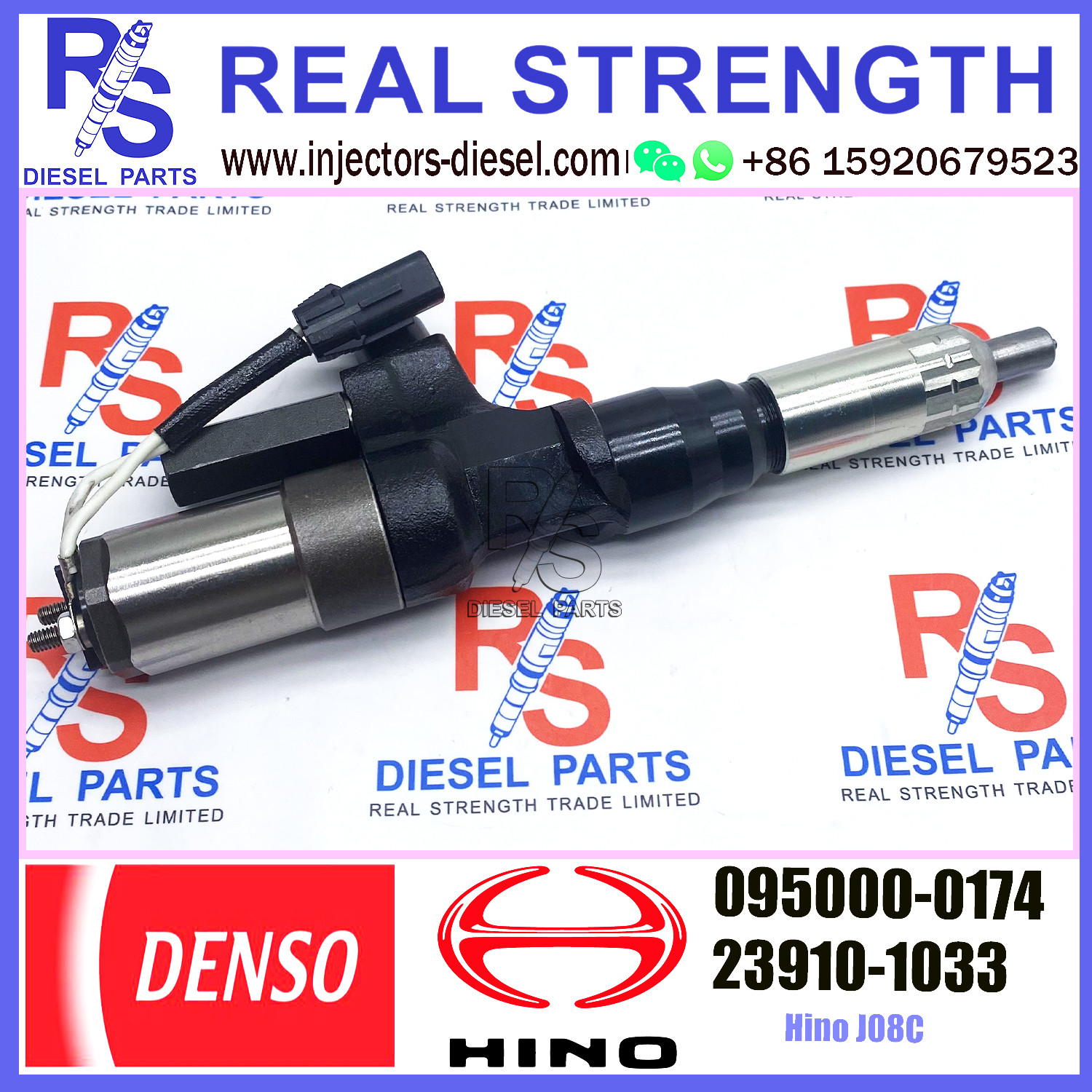 Common Rail DENSO Diesel Injector 095000-0174 23910-1033 For HINO