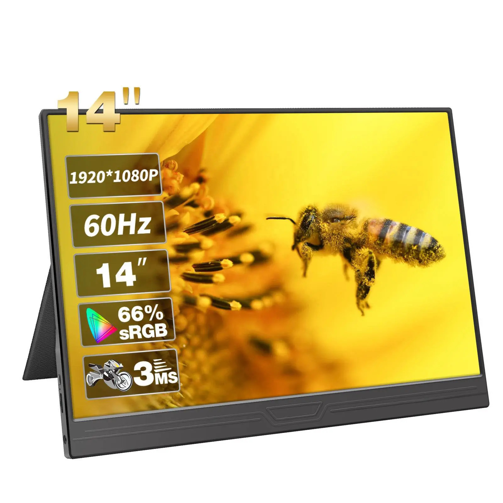 Superthin 14Inch IPS LCD Panel External Monitor For Android Tablet Xbox Type C
