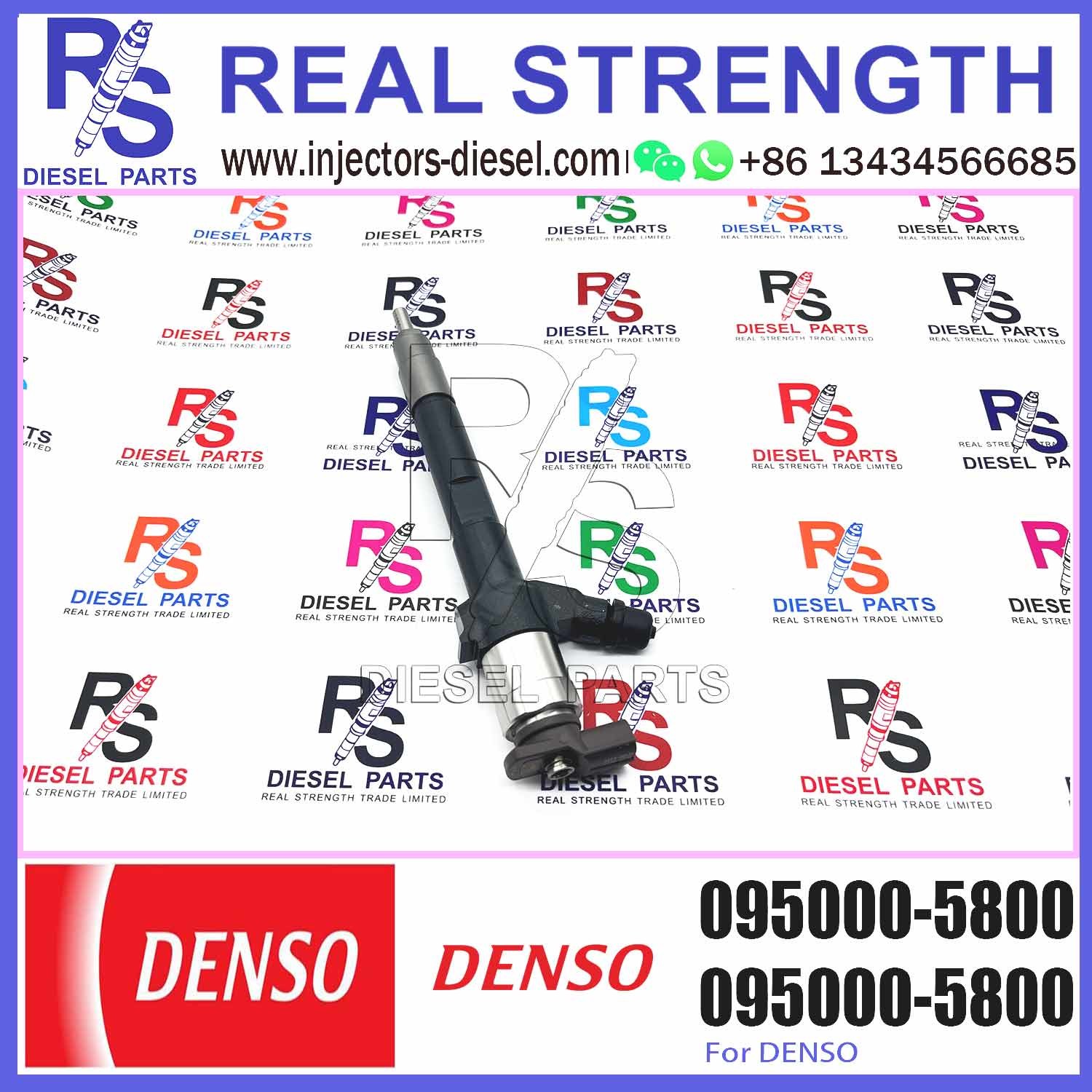 Diesel Fuel Injector 6C1Q9K546AC 6C1Q-9K546-AC 095000-580# 095000-5801 095000-5800 for Ford Transit 2.2L 2.4L TDCi Puma