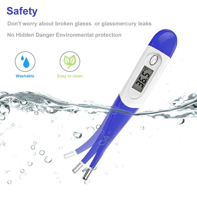 LCD Display Flexible Tip Digital Fever Thermometer 1.5v Batterys