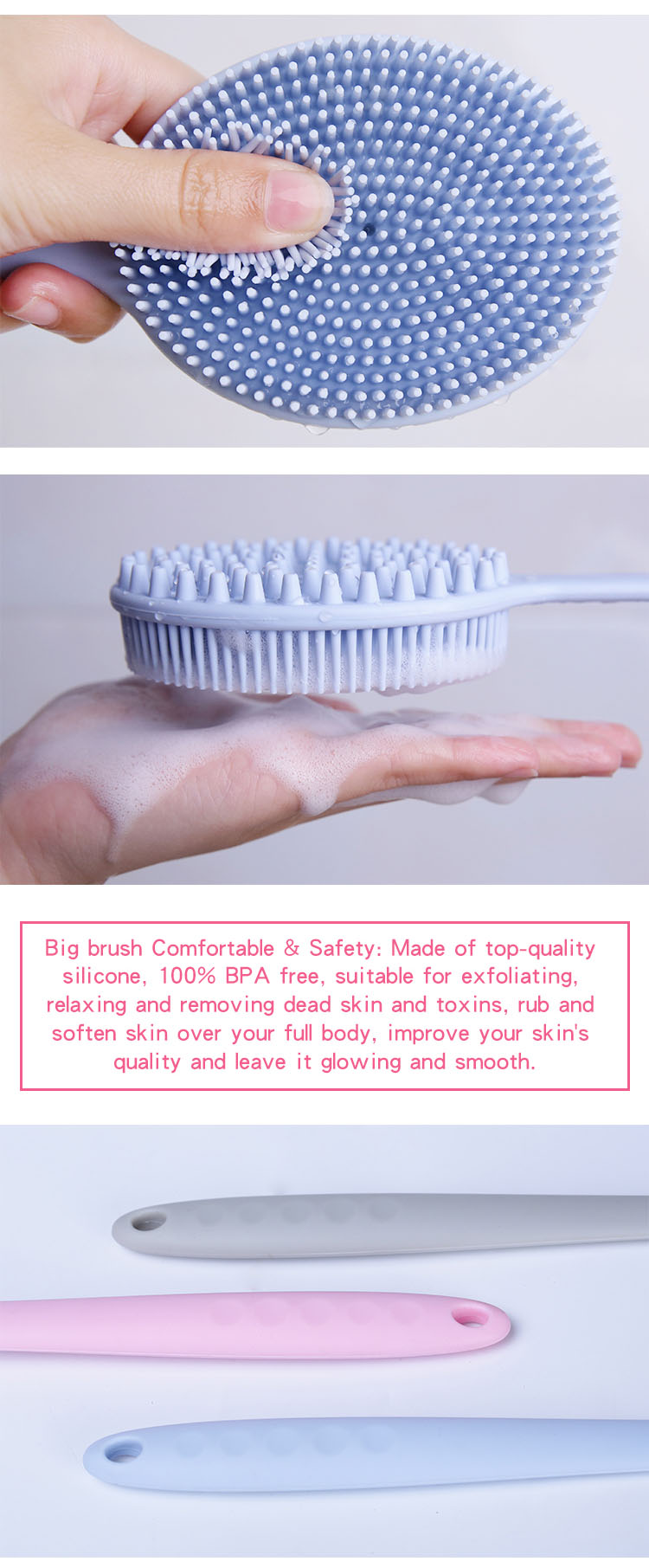 Multifunction Dehumidification Silicone Shower Brush