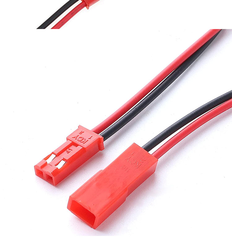 22AWG Male Female 2 PIN JST SYP RCY Plug Connector to Bare End Pigtail Wire Lead Cable Harness for LED Strip Battery