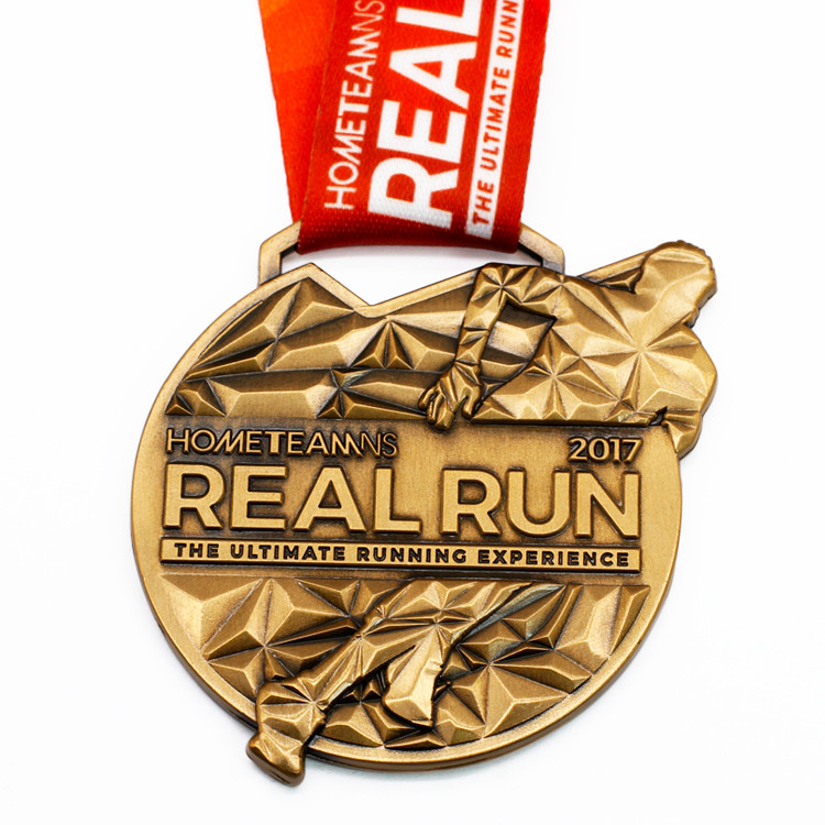 Wholesale Custom Medal Logo Medallion Soft Enamel Gold Silver Marathon Running Custom Metal Sport Medal