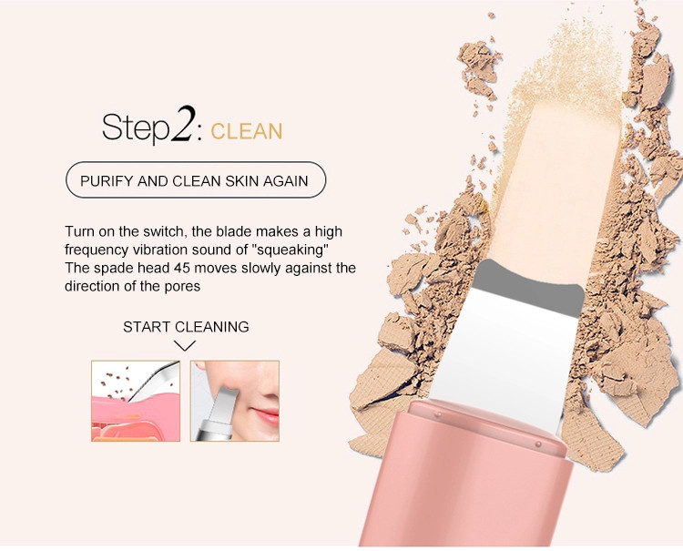 FCC Skin Whitening Rejuvenation Ultrasonic Skin Scrubber