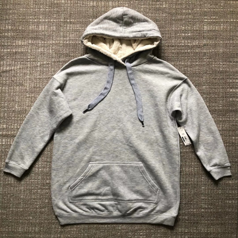 Pink Grey Ladies Cashmere Sweater 100% Polyester Cashmere Hoodie Womens