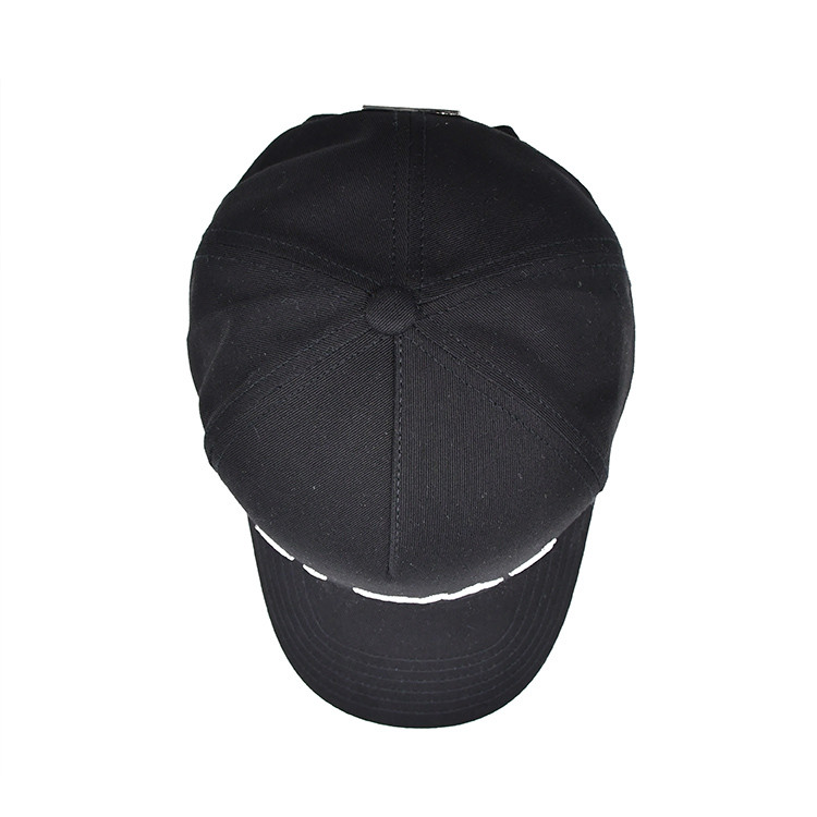 Structured 5 Panel Embroidered Baseball Caps With Metal Eyelets