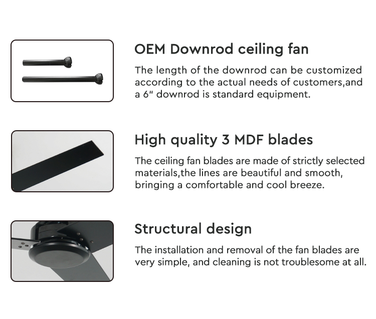 Natural Wind Ceiling Fan with Remote Control 1stshine Household Bldc Reversible Motor