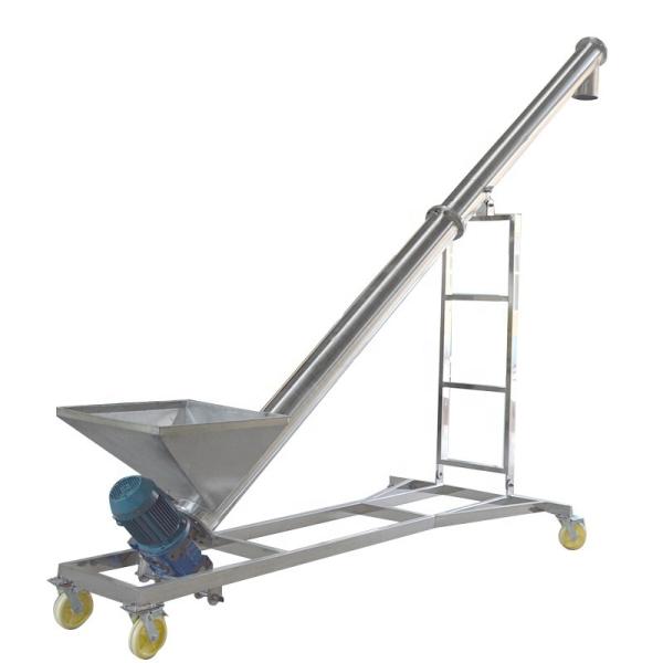 Stainless Steel Inclined Flexible Auger Conveyor For Powder Heavy Duty And Customized