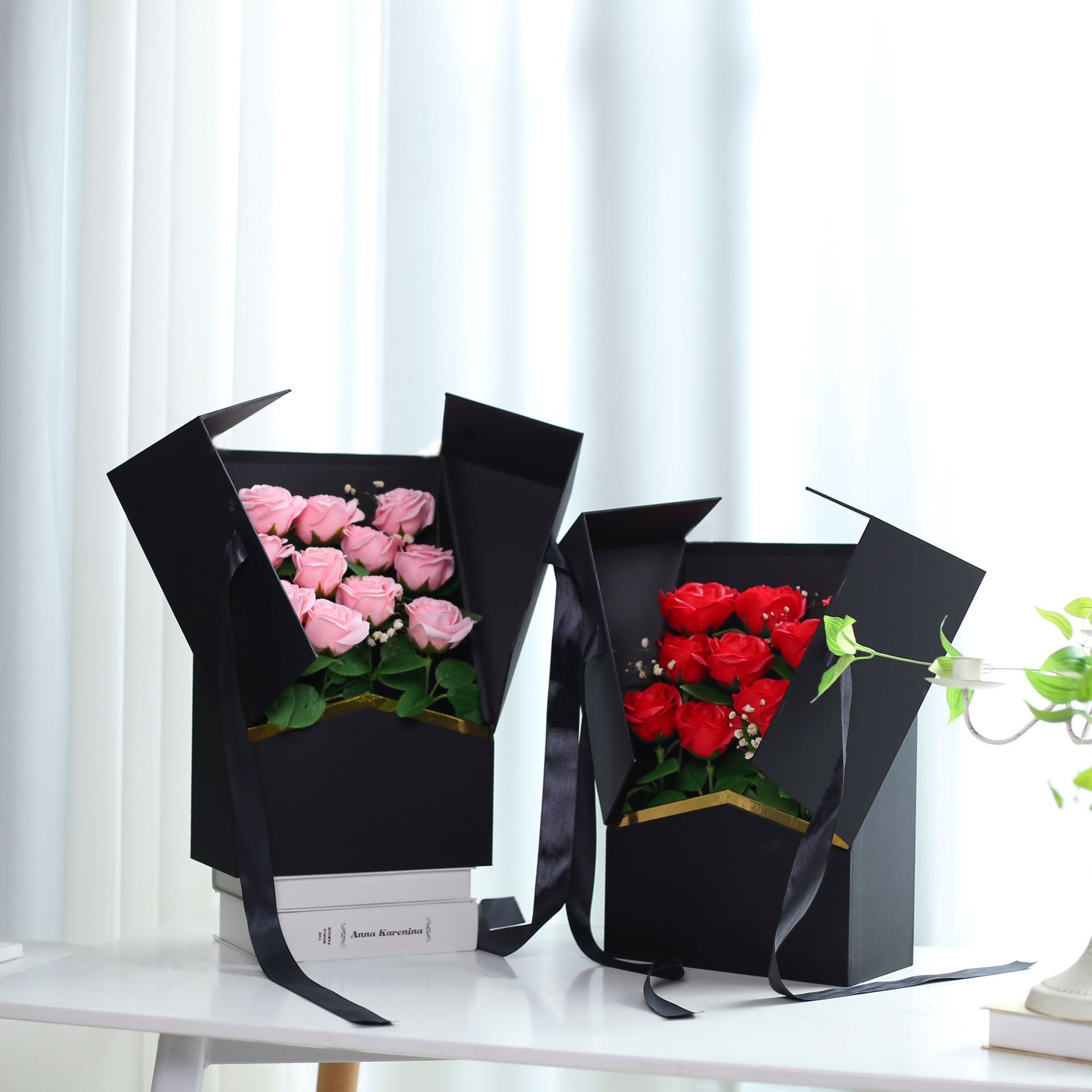 Custom Colorful Rigiding Luxury Packaging Paper Flower Gift Boxes with Your Own Logo