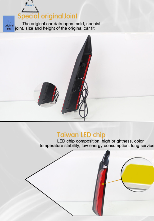 Toyota Fortuner Pillar Light Led Column Rear Bumper Lamp 2015-2018