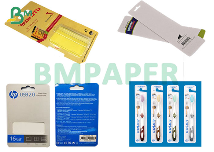 Toothbrush Packaging Paper 18PT 20PT C1S Bleached Blister Board Sheets 24" * 36"