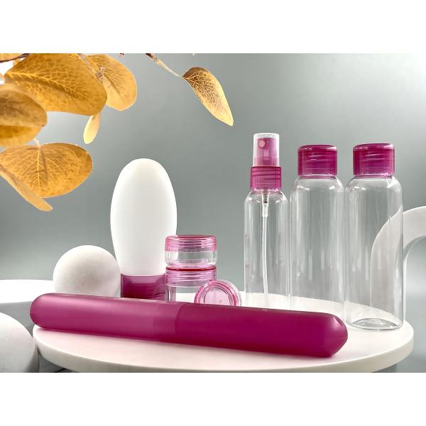 Portable Clear Skin Care Packaging PS Cream Jar for Customized Color Shape Travel Set