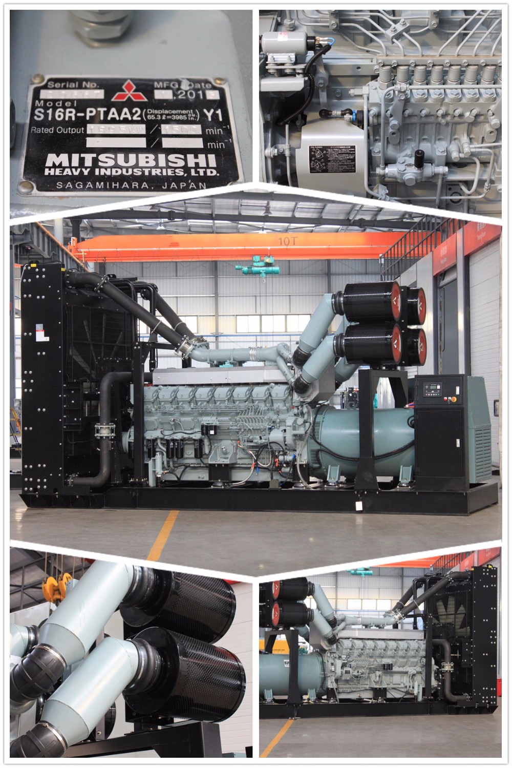 2000 Kva 1800kw Generator Dg Set 1mw 1800 Rpm Diesel Generator