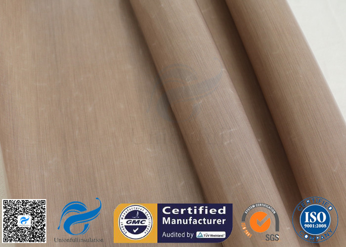 260℃ 230GSM Brown Ptfe Coated Fiberglass Cloth For Heat Press Transfer