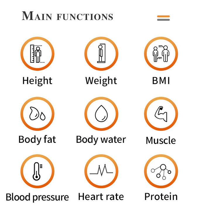 Accurate Body Fat Analyzer Height Weight And Blood Pressure Machines
