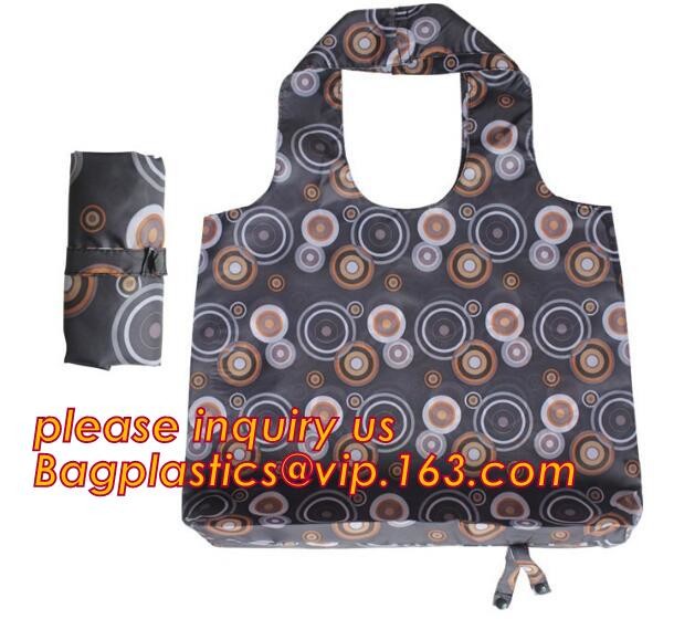 Outdoor Use 210D Sample Shoe Polyester Drawstring Bag,fashionable pattern printing polyester foldable shopping bag PACK