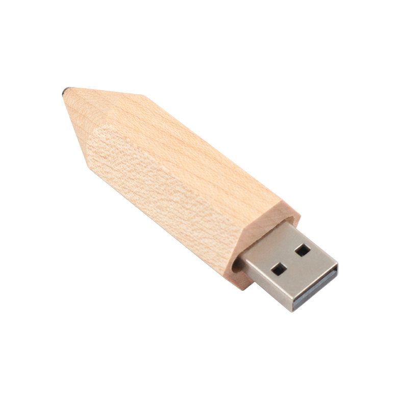Maple Wood Pen Shaped USB Memory Stick Custom Logo Print Or Embossing