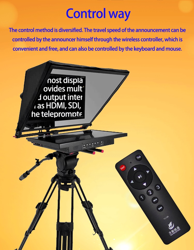 24 Inch Bestview Teleprompter Vidro The Ideal Choice for TV Broadcast Studio Prompter