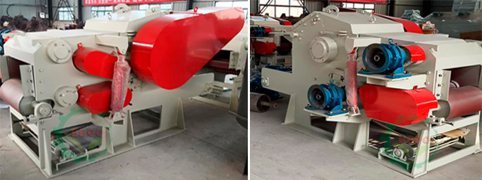 Self Feeding Industrial Drum Wood Chipper Machine 380V 2300*1240*1420mm