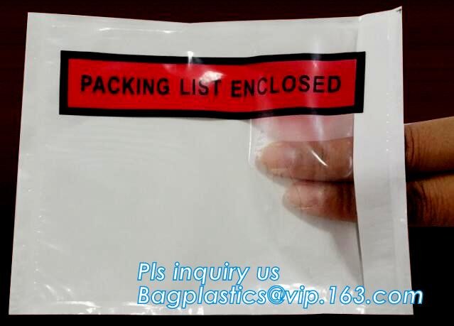 TNT DHL shipping packing list document envelopes, packing list padded envelope, tamper proof express use plastic packing