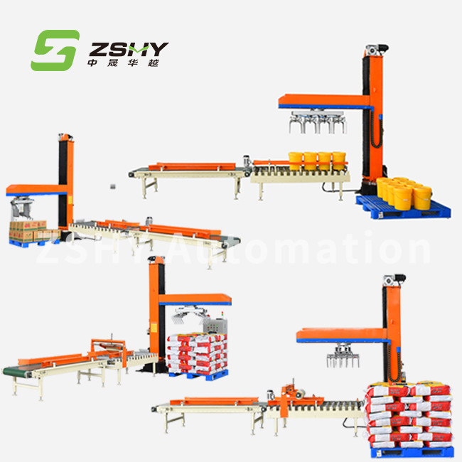Stacking Height 1.8m Auto Robotic Stacker Palletizer System Single Column Palletizing Machine
