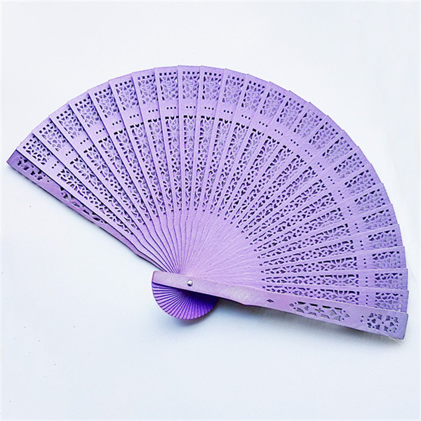 Personalized Foldable Hand Fans Custom Colorful Sandalwood Folding Hand Fan