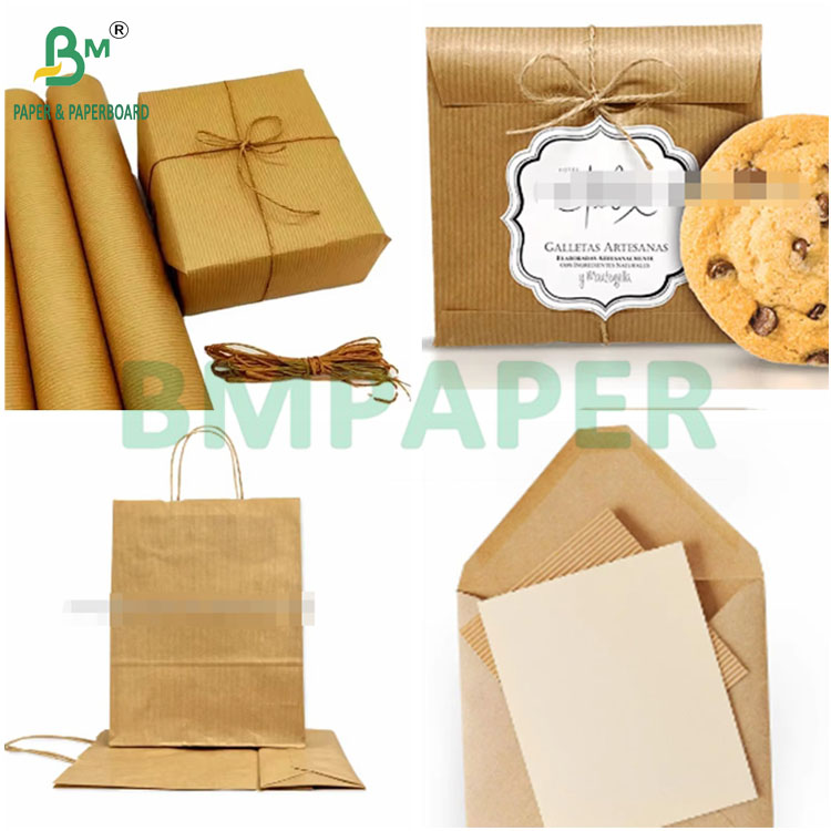 50gsm 60gsm 70gsm 80gsm High Burst Strength MG Brown Ribbed Kraft Paper