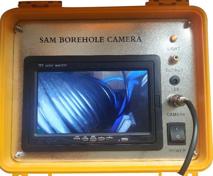Integrated Borehole Inspection Camera System 200m Depth 12V Yellow Color