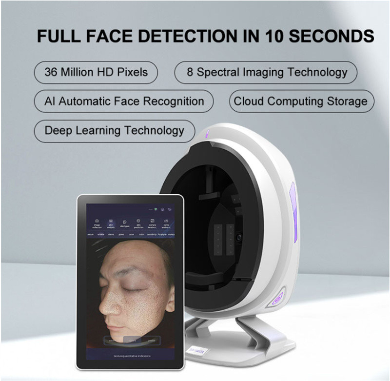 Portable 3d Skin Analysis Machine Wrinkle Pigment Scanner For Face