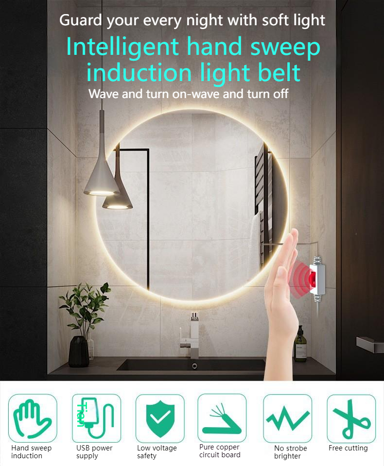 Low Voltage Hand Sweep Sensor LED Strip For Cabinet And Kitchen