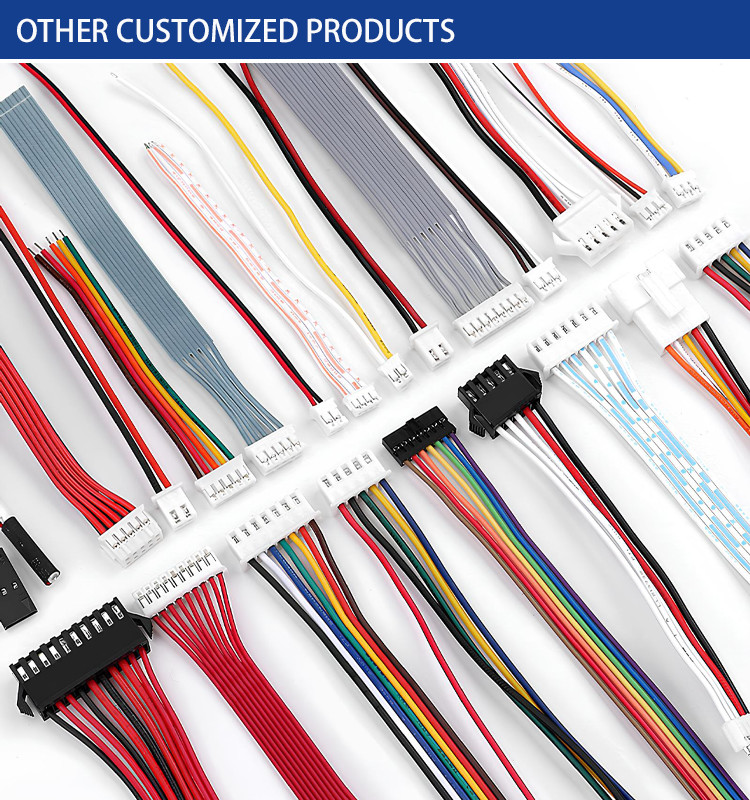 Factory 0.80mm 8 Pin PVC LVDS Cable Assembly Harness JST SHR-08V-S-B