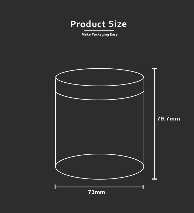 250ml Smooth Surface Plastic Clear Jars Cosmetic Food Grade Plastic Jars