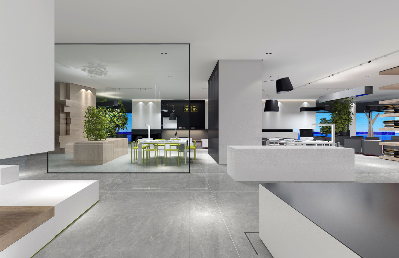 Gray Polished 750x1500 Ceramic Kitchen Floor Tile