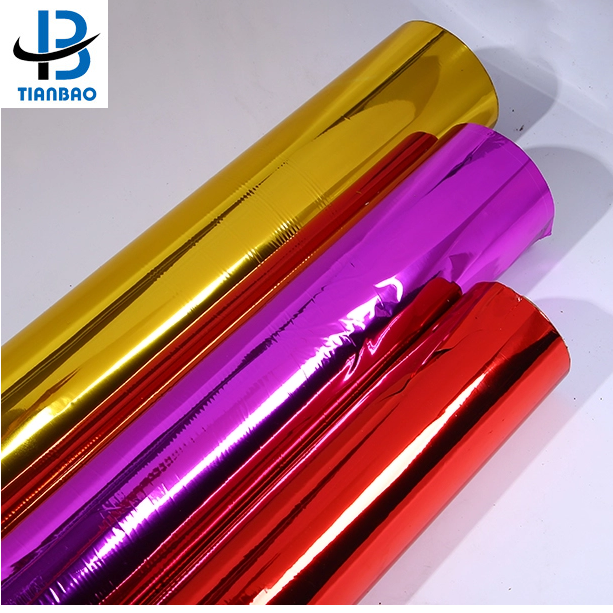Exhibition PET Film Metallized Aluminum Foil Wrapping Paper with Affordable