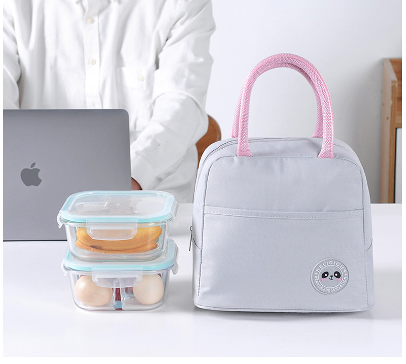 Adult Aluminium Foil 600D Polyester Insulated Lunch Cooler Bags