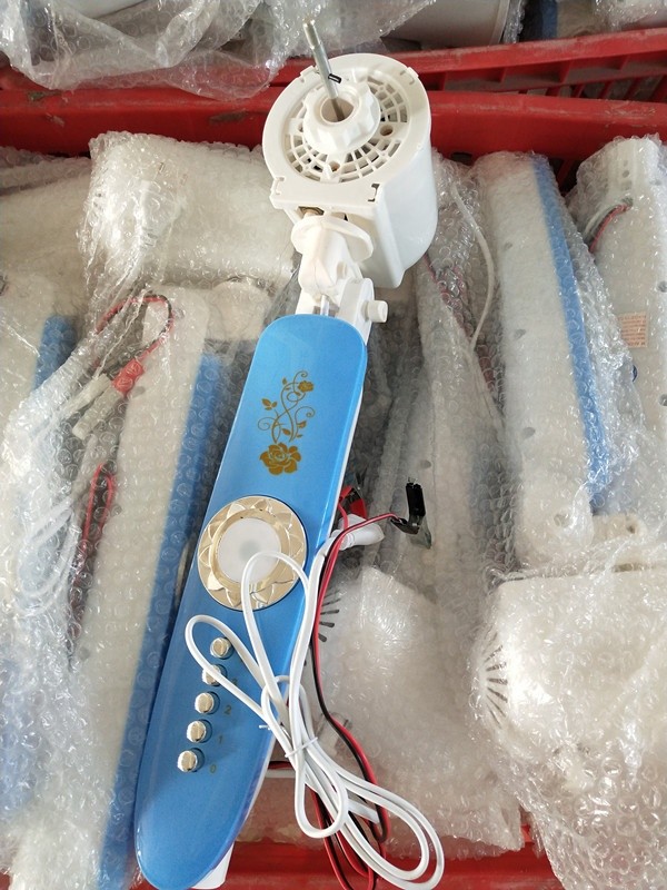 Custom Color Plastic Ac Dc Rechargeable Fan , 12v Rechargeable Pedestal Fan