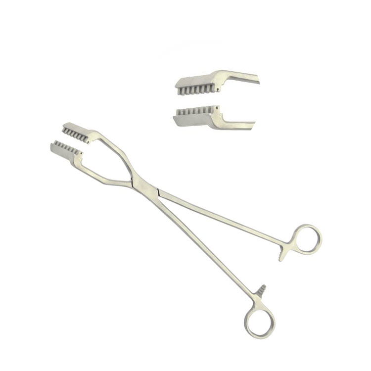 Class II Reusable Medical Surgical Forceps 8 Teeth Purse Stitching Clamp Stainless Steel