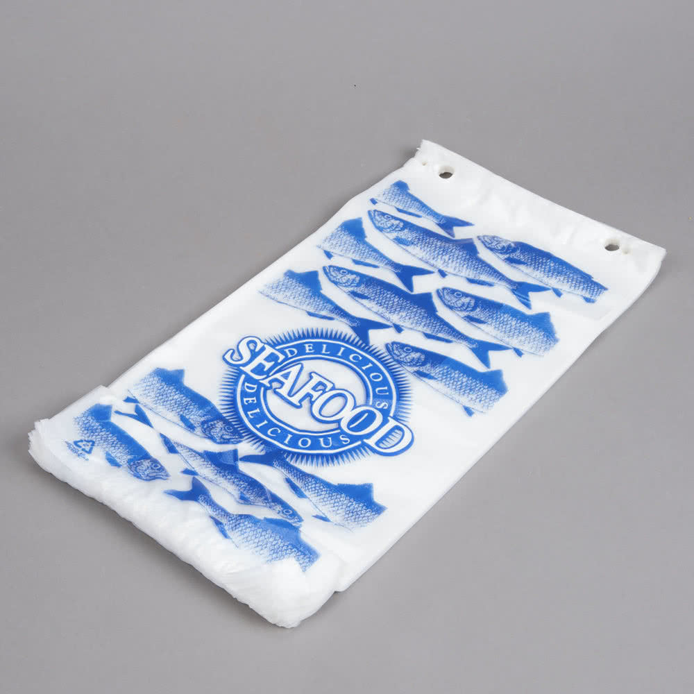 Small Food Grade Storage Bags , Plastic Food Storage Bags Delicious Seafood Design