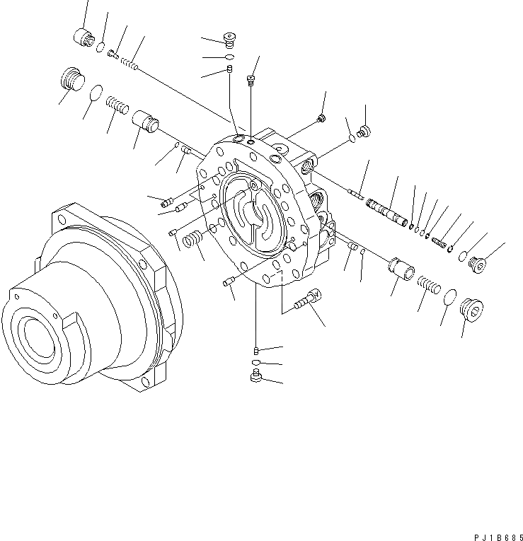 21N-27-00130 Excavator Travel Motor 21N-60-34100 For PC1250-7 PC1250-8