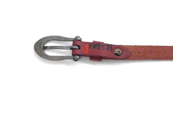 Adjustable Dress Casual Skinny Womens Genuine Leather Belt With Punching And Contrast Color Stitching