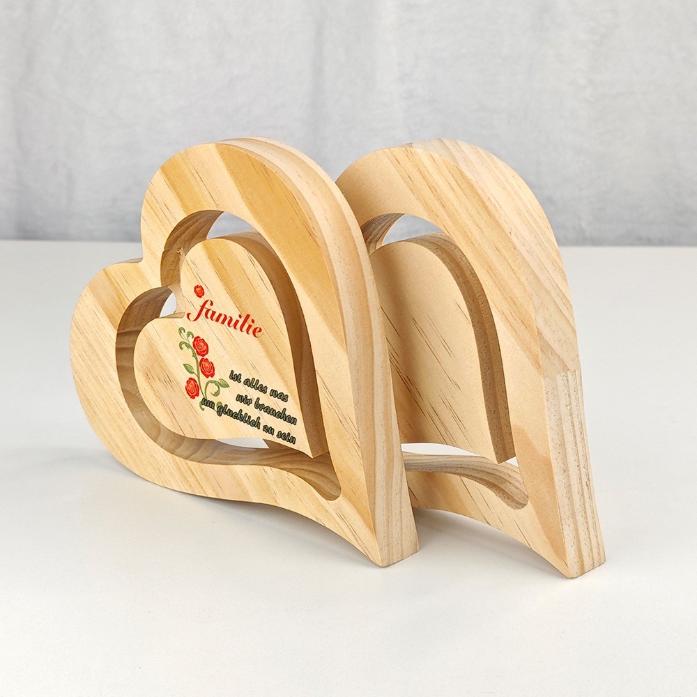 Blank Heart Shaped Sublimation MDF Ornaments For Sublimation Photo Printing