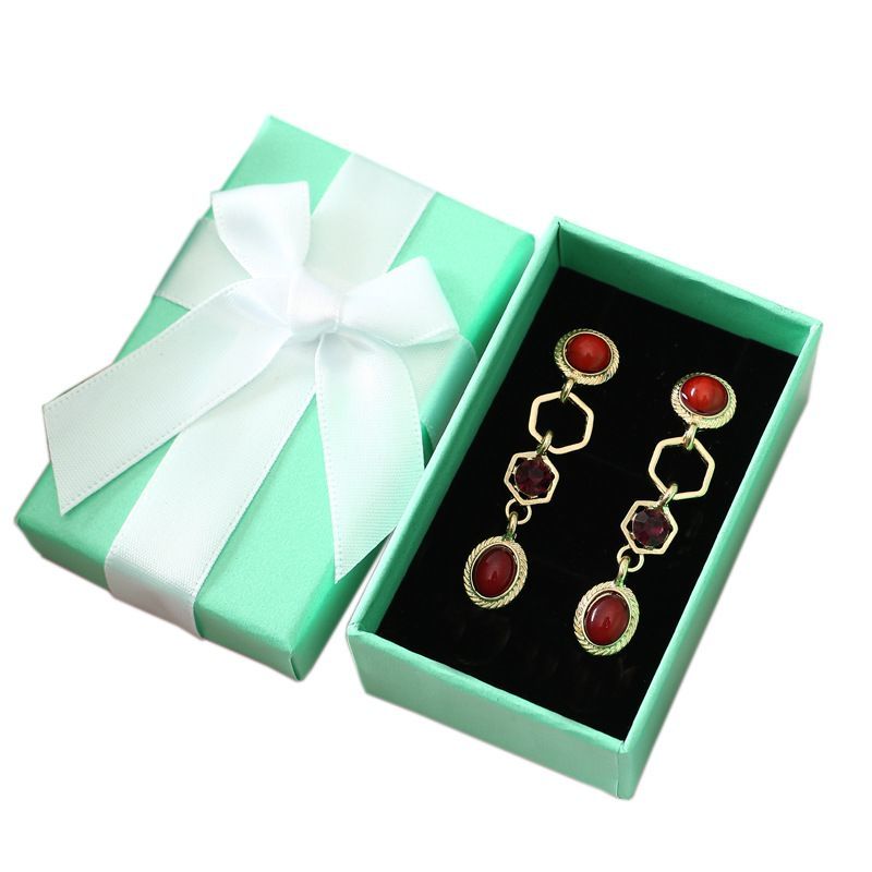 Rigid Lid and Base Gift Box Custom Logo Printed Paper Packaging Jewelry Jewellery Square Ring Necklace Gift Box with Foam Insert
