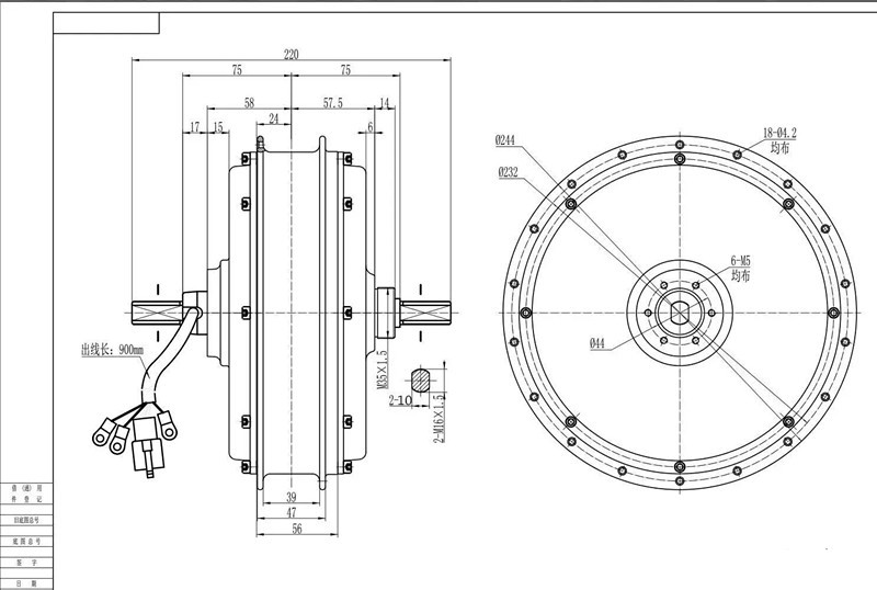 High Power Electric Bike Kit Front Wheel With 48v-72v 100amp Sine Wave / 96v 80amp Controller